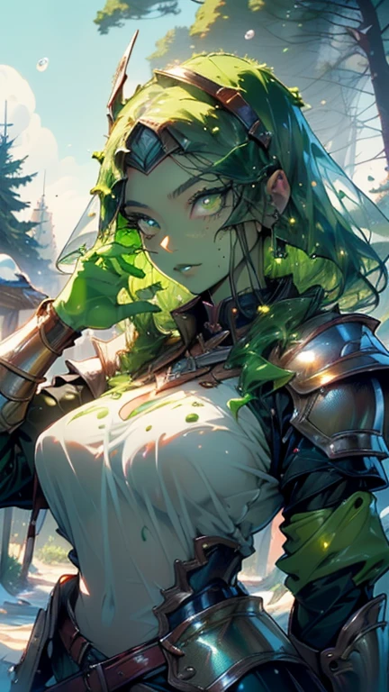 ガールSlime,One girl,Monster Girl,goddess,woman,((Mature Woman,mother,mature,mature woman,45 years old woman,Adult)),

((((Slimeガール, green body, green face, completely green skin, completely green slime, Completely transparent body and skin, green slime,Slime,Clear skin,Water Drop,bubble)))),(Large Breasts:1.4),Saggy breasts,((((Slimeヘア)))),(((green_eye:1.3))),Complex eye,beautiful detailed eye,symmetrical eye,big eye:1.5,(((Shiny skin:1.5,Light Skin: 1.5,Shiny skin,very Shiny skin,Shiny body))),(Spider&#39;s underbelly,Tight waist,Wide Hips,An athletic body,Swollen legs,Thick thighs,Baby Bodysuit,(Detailed face)),belly button,No correction,Beautiful lip detail,((Giant dragonfly wings:1.2)),(((Complex wings))),

cute,Lewd,Sensual,Fascinating look,Fascinating,((erotic)),Gorgeous,Gorgeous,(Browsing Caution),

(((Very small armor:1.3))),((Anubis Spartan Helmet))

(Dynamic pose:1.0),Embarrassing,(Centered,Scale to fit dimensions,Three-part method),

((((many fire Fly,fire Fly,glowing fire Fly,fire Fly in the background)))),

((Snowy pine forest at night)),With dark storm clouds,winter,scenery:1.25,Complex scenery,((Snowy forest background)),Christmas tree,

(Glossy winter ornaments),High resolution,Sharp focus,(Super detailed,Very detailed),(Photorealistic artwork:1.37),(Very detailed CG unity 8k wallpaper),(((Vibrant colors,Vibrant Themes))),(Complex),(masterpiece),(Highest quality),
