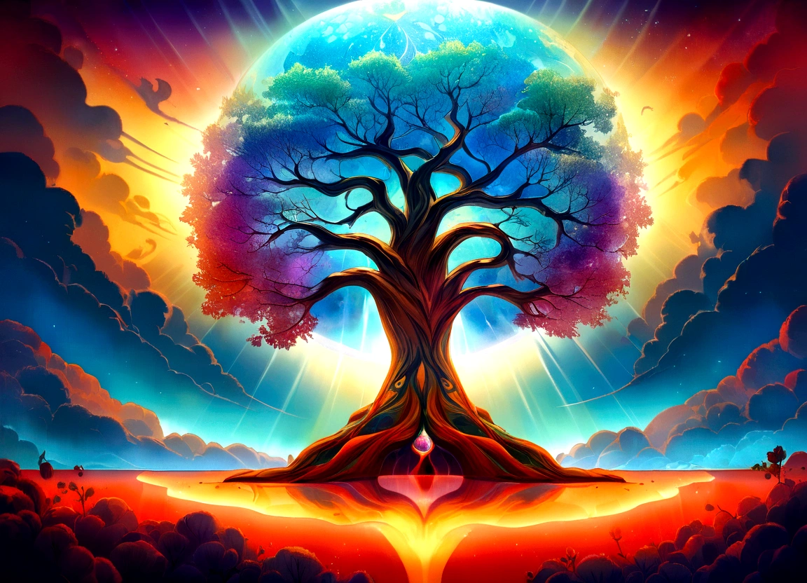 The Tree of Life, the beginning of creation, Melting in a parallel universe, Psychedelic