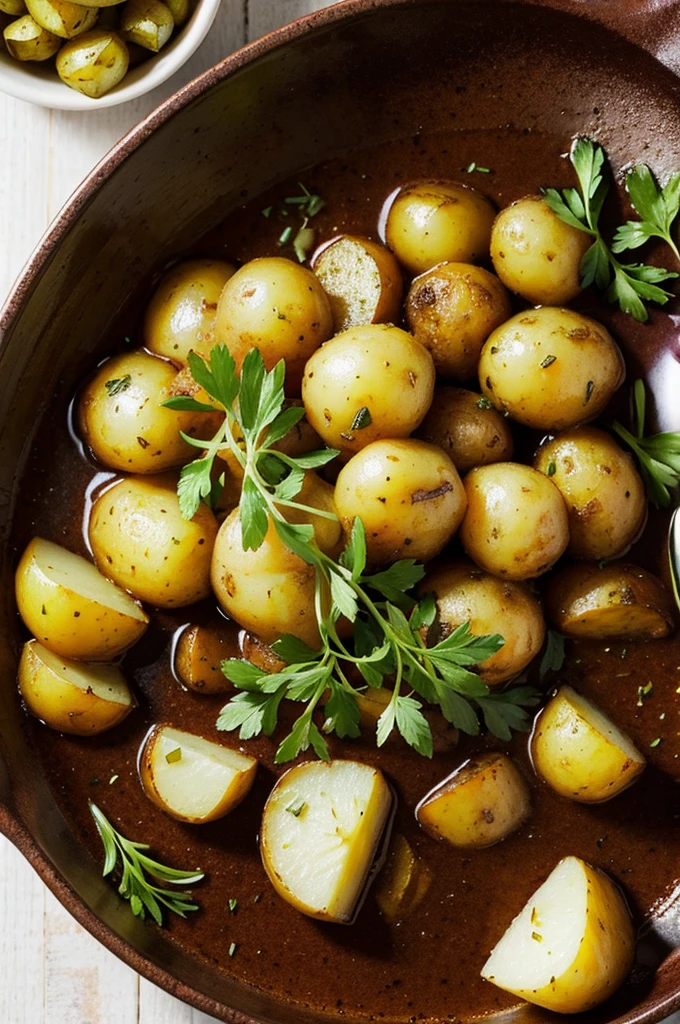 Herbs and potatoes