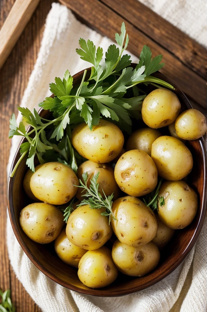 Herbs and potatoes