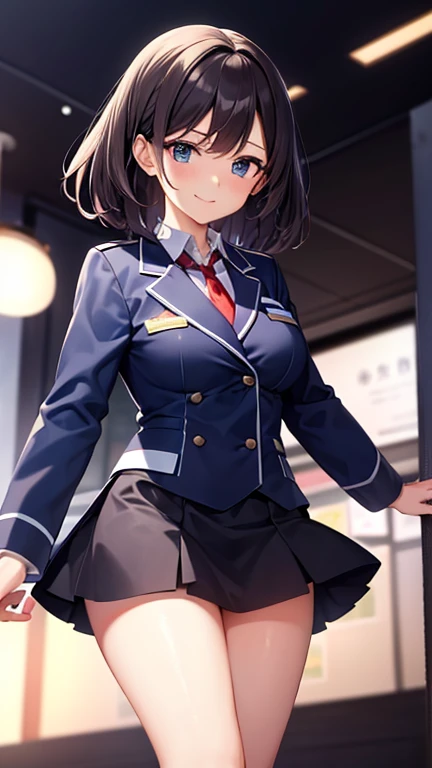 Cute Uniform,smile,Short skirt