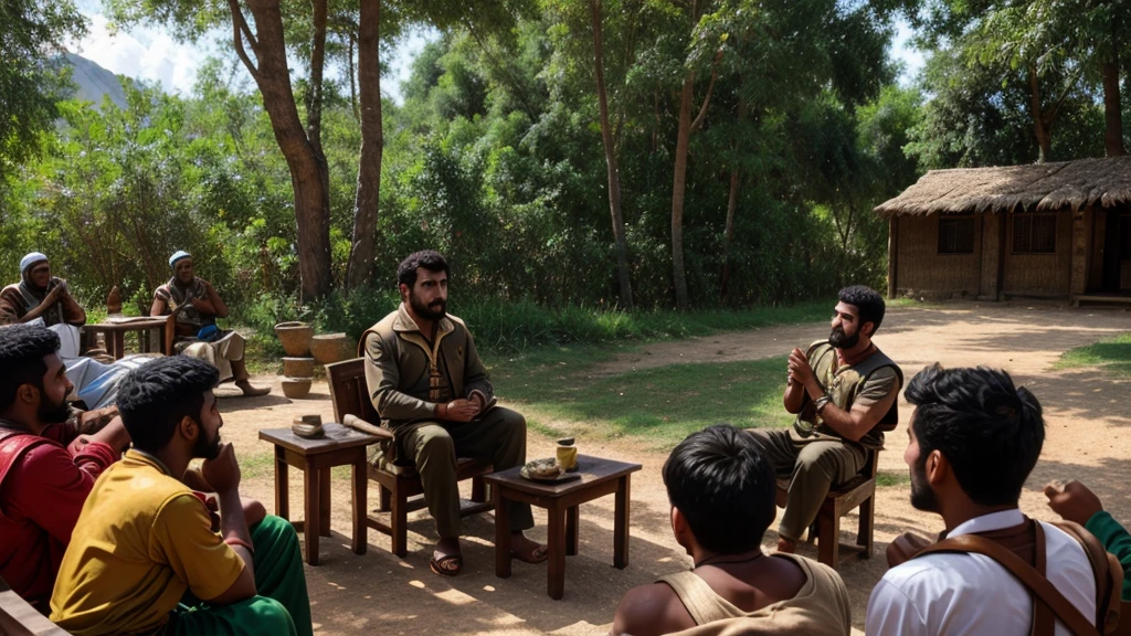Ilyas shared stories of distant lands and heroic adventures, captivating the villagers with his courage and kindness.