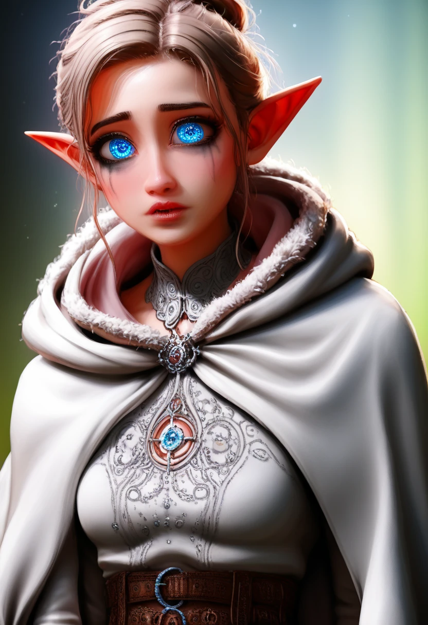 (absurdres, highres, ultra detailed), Baroque,, elegant, colorful, highest detailed. Brave, willful, productive, enterprising humanitarian face (masterpiece, top quality, best quality, official art, beautiful and aesthetic:1.2), (1girl), extreme detailed, (fractal art:1.3), colorful, highest detailed, perfect face, HDR, (white cloak golden lines:1.2), striking visuals, (dynamic streaks, luminous trails:1.2), vibrant colors, it looks even more beautiful than immortal, colored contact lenses, blush, high detail, anime, romanticism, modern, gothic art, anime style, film lighting, ray tracing, motion rye, close-up, sony fe gm, uhd, high detail, top quality, 8k, clean fingers, well-formed fingers, mdnn, (sharp focus:1.2), portrait, attractive young woman, (beautiful face:1.1), detailed eyes, luscious lips, (eye makeup:1.2), (tight body:1.2), (morning sun lighting:1.2), depth of field, bokeh, 4K, HDR, by (James C. Christensen:1.2|Jeremy Lipking:1.1), a small gnome girl with pale skin, very long wavy silver hair covering one eye, bright blue anime-style eyes with long lashes, wearing a corset, white puffy long sleeved shirt, and puffy cloth pants, leather bound boots, set in a windy fantasy landscape, (best quality, 4k, 8k, highres, masterpiece:1.2),ultra-detailed,dungeons and dragons, long elf ears, detailed skin and cloth textures, cute detailed face, intricate details, extremely detailed, 1girl, dynamic pose with hair covering one eye, shy personality, puffy cloth pants with leather belt, detailed privateer outfit, detailed buccaneer outfit, pouch on belt, wearing ornate leather armor with fur trim, silver inlay detail, wearing fur trimmed boots, wearing fur trimmed gloves, short, short height, halfing girl, small girl, very long detailed flowing hair, big head, big round eyes, windy, wind blown hair, wirey muscles, fighter, dynamic angle, kineticist, pathfinder, pathfinder kineticist, wind kineticist, pouty lips,