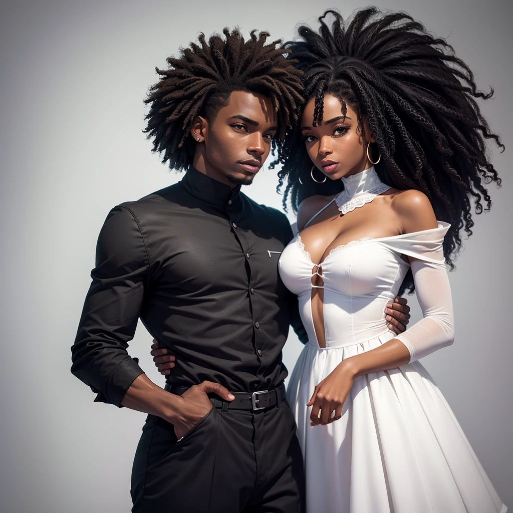 Black woman and white man