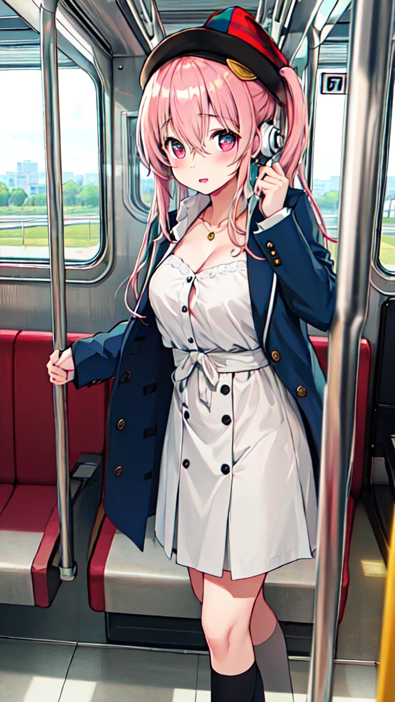 １People Girl、uniform、on the train