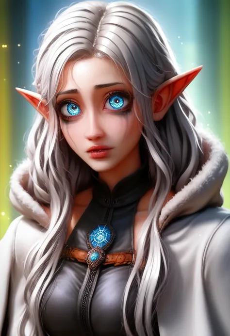 a close up, a character portrait by yang j, pixiv contest winner, fantasy art, white haired deity, beautiful character painting,...