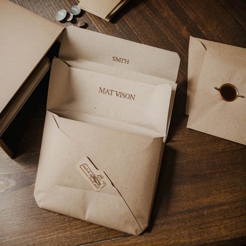 Smith weasson pistol envelope with a coffee artelatte