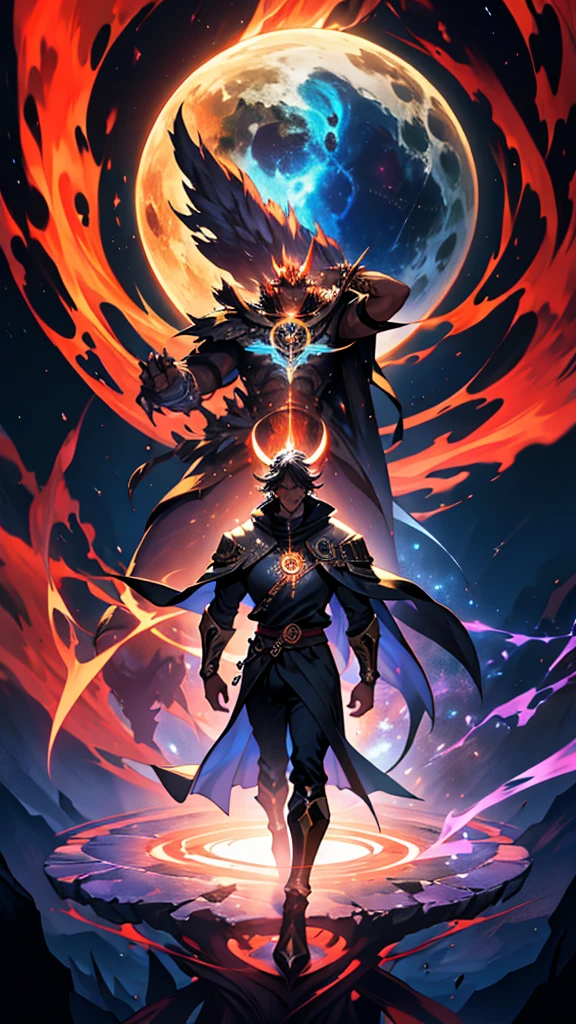 Thus, from his last seed of power, the Creator created two brothers, Alpha and Omega. These brothers had diametrically opposed but complementary powers. Alpha had the power to create, give life, and stimulate growth and evolution, while Omega had the power to destroy, curb chaos, and bring balance. With the mission of caring for the mortal world and guarding the cosmic balance, the brothers received the Creator's trust.