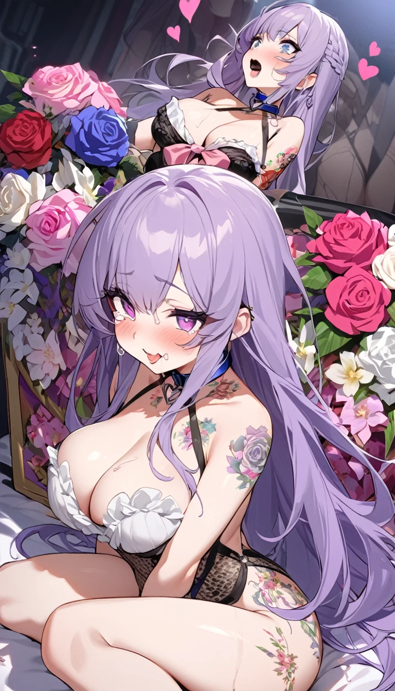 {{{{{16k}}}}}, {{{{{The immorality of watching the process of transforming a pure girl loved by everyone into more and more drug hallucination and Her drug addiction conformity rate reached 100% and her facial rank and tits rose to the SSS rank of top-notch pretty actresses, Every time she struggles with her craving for the next drug her tattoos increase and the lines of her breasts become clearer, As she is stabbed with bouquets of flowers and injected with drugs all over her body the spots become stained with tattoos and her drug addiction accelerates her body lines become more defined and curvaceous and she becomes prettier who can't go back and the tears just won't stop flowing, her breasts become even larger and deeper with cleavage, her skin is changed to be smoother, Her hair is replaced by a bang long hair, She is wearing hearts collar that transformed her into get the drug hallucination cutest girl in a thousand years forever}}}}},{{Extremely detailed}},{{{{{integrated her head pure small, Enchanting Too thick and erotic lips, Her thickened lips shimmer with luster}}}}},{{{{{Her white tits are so fluffy, and are depicted in great detail, Her tattoos spread all over her body and the tattooed areas became sexual zones where she climaxed at the mere touch of air and she constantly shivered with tears running down her cheeks as her cheeks were stained with sexual sensations and hallucinations and when blowing wind she climaxed screaming and squirting, She is tattooed with lewd flowers on her neck, arms, lower abdomen, thighs, buttocks, and back and her glossy very Straight hair}}}}}