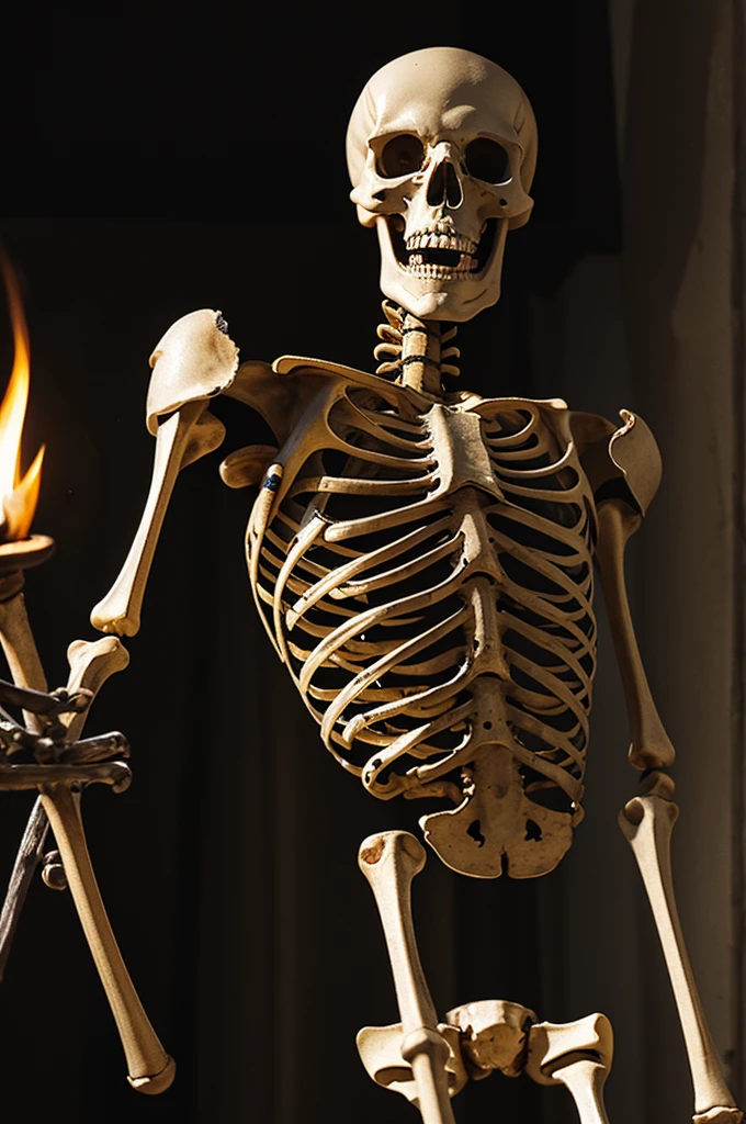 The skeleton looked angry and vengeful.