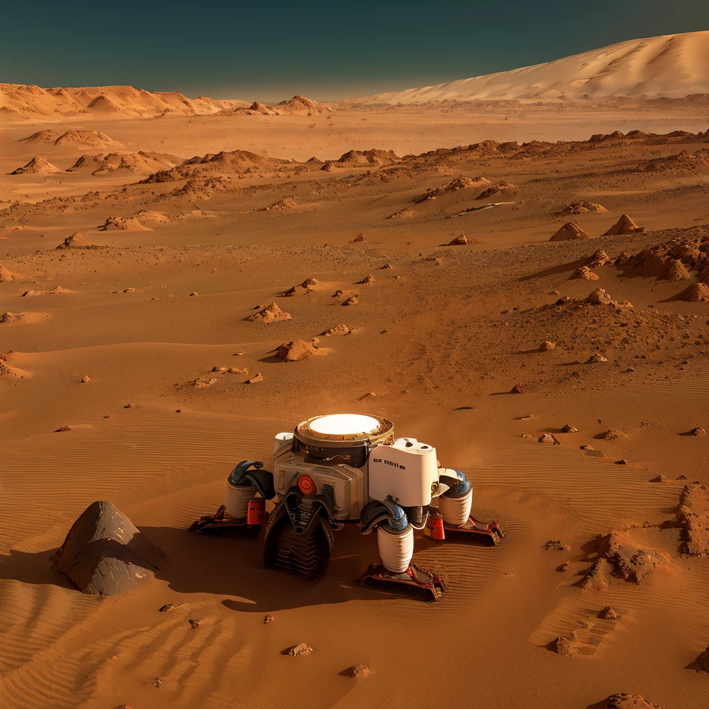(sf:1.5), (Mars:1.5), (real:1.5), ((Highest quality)), ((masterpiece)), (detailed),
Melting the polar ice caps、A quarter century has passed since the human migration plan began.。
Current status of the late immigration plan。
Newly developed terraforming technology、
New towns being developed and constructed。