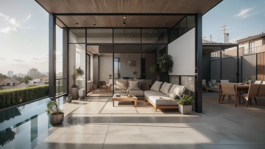 Modern architecture: Homes often have simple, geometric lines, and use high-tech materials such as glass, steel, and concrete.
Colors and materials: Often use neutral colors or gentle dark colors to create a luxurious and elegant feeling. The surface is usually finished with glass, matte paint or natural wood.
Large windows: Often have large windows and doors, helping to optimize natural light and create an airy feeling.
Open space design: There are often interconnected open spaces such as the living room, kitchen and dining area.
Modern amenities: Including smart electronic devices, air conditioning systems, and other modern conveniences.
Garden or balcony: Some houses have small gardens or balconies to create outdoor relaxation space.
Sharp images with 4K resolution, daytime