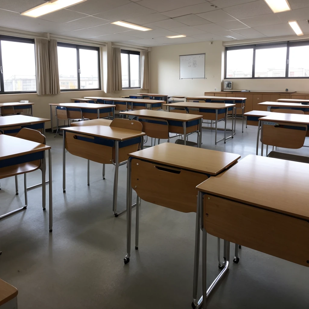 classroom、There is no one here