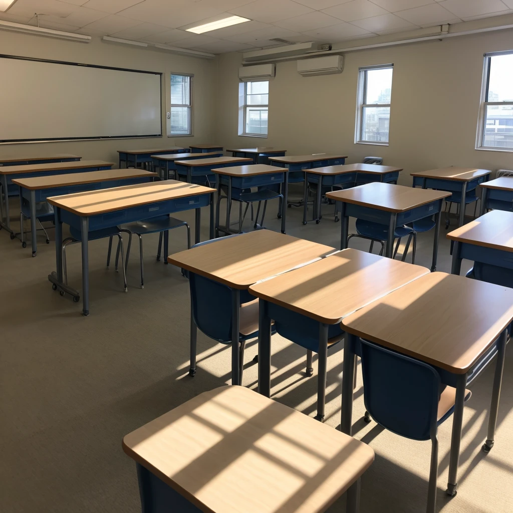 classroom、There is no one here