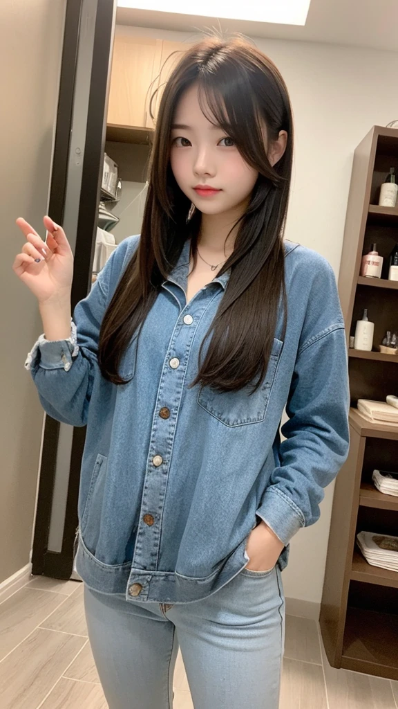  girl 18-year-old Hairstyle Casual,  wearing casual rich in house