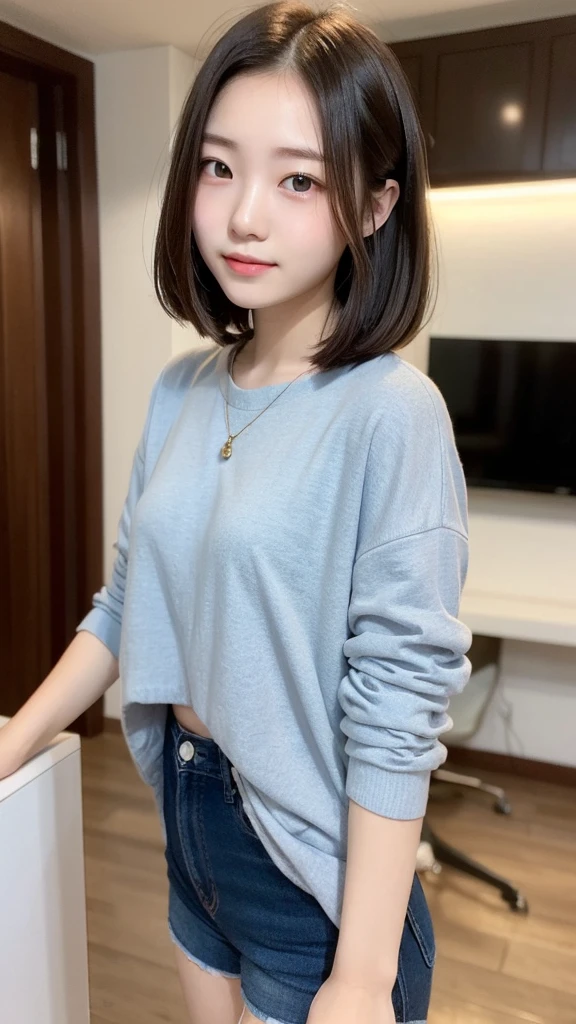 girl 18-year-old Hairstyle Casual, wearing casual rich in house