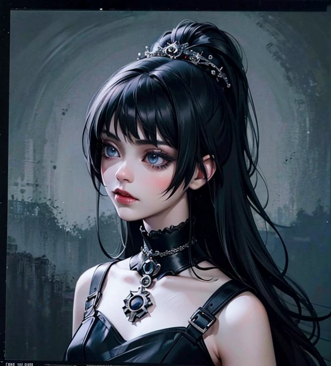 "A highly detailed and intense depiction of a terrifying female necromancer, Mid shot and dramatic capture shot in ultra detailed 8K wallpaper, Showing complex complexity".、Close-up of a woman with dark hair and a black dress, in style of Dark Fantasy Art, Dark fantasy art, A beautiful and elegant demon queen, Dark Fantasy Art, fantasy dark art, Dark fantasy digital art, gothic fantasy art, Gothic Dark Maiden, Dark Fantasy Portrait, Portrait of the Dark Goddess, Dark Fantasy Nymph Portrait