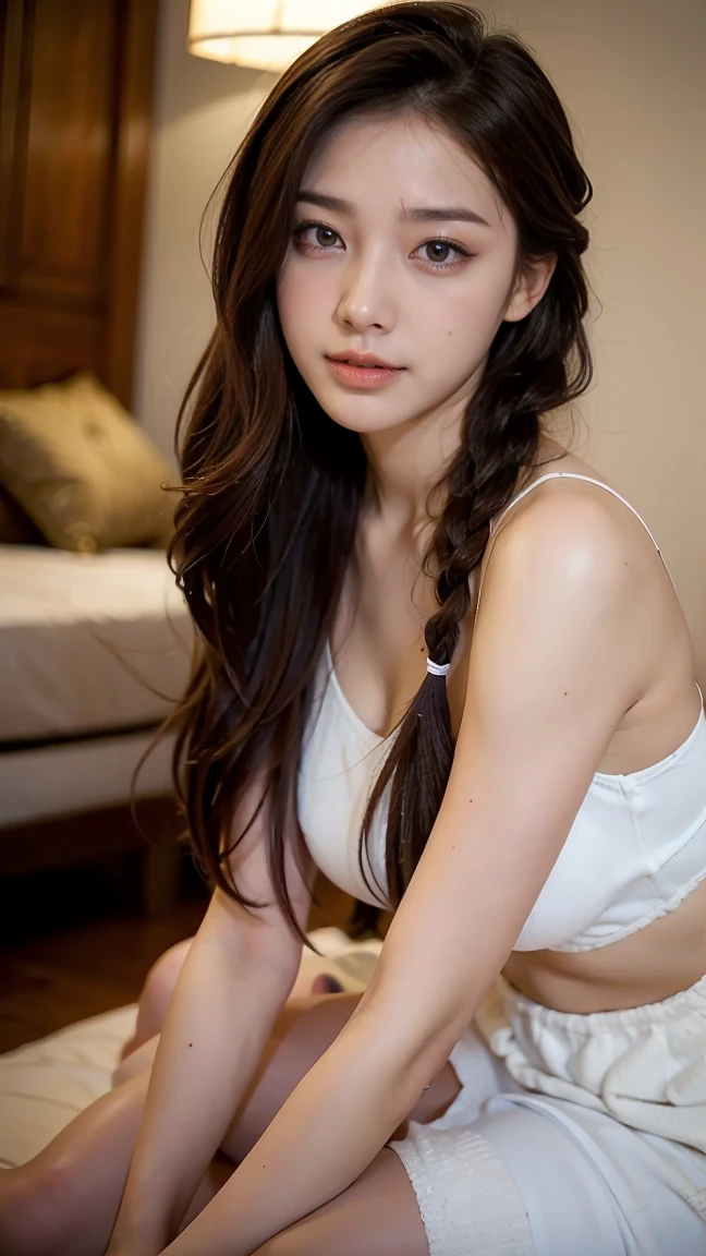 25-year-old Caucasian female、Dark Blonde、blue eyes、Long Hair、Hair set、Her hair is loosely braided、It's about shoulder-length.、smile、Wrist Accessories、A slim but well-proportioned muscular body、smile、Large Breasts、Wearing a dress、Wear a cardigan over a jacquard dress、I'Iはゆったりしたスカートを着ています、smile、tall、Wearing Sandals、I'Iは近くのスーパーで買い物をしています.、Push Cart、No panties、No bra、(Expressions of ecstasy), Spread your legs, Squatting in ecstasy, Real nipples, Real Pussy