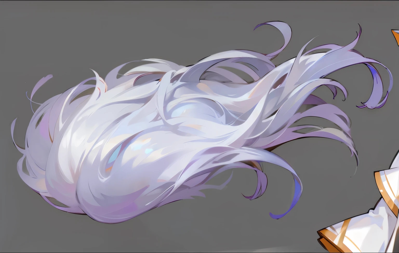 Long white hair、Full details，Fine hair，elegant，Swing with the wind
