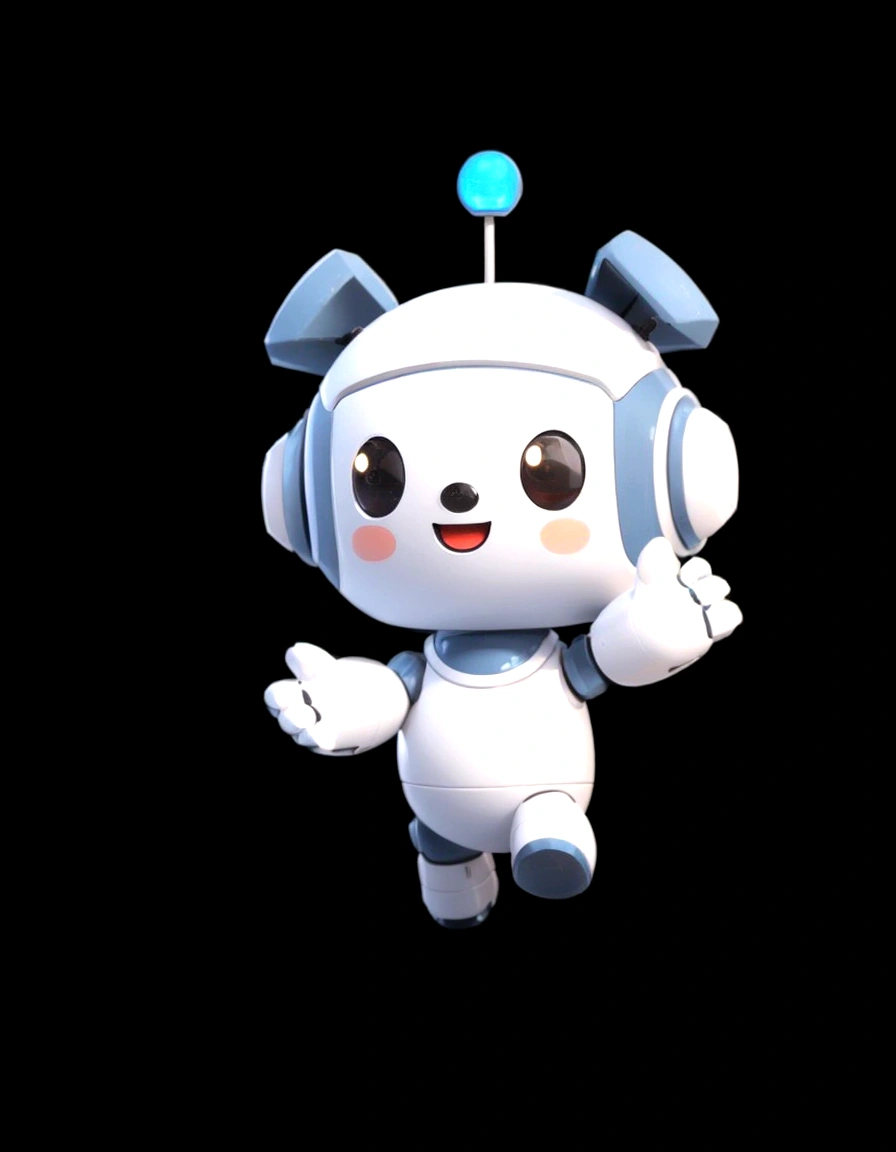 Close up of a robot with a blue light on its head, Lovely humanoid robot, Cute and friendly, Lovely character, Lovely robot, Lovely 3 d render, Japanese mascot 3D model, toonix characters, Lovely cartoon character, Lovely! C4D, Animated Characters, High-quality character design, very Lovely robot zen, 3D Rendered Official Art