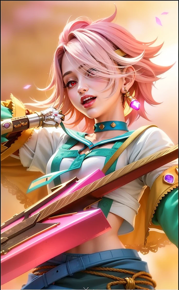 (female:1.2), 8k, ultra hd, ultra detailed texture, hyper realistic, masterpiece, detailed texture, detailed face, detailed skin, detailed lighting, (photorealistic:1.5), best quality, beautiful lighting, cinematic lighting, professional lighting, ultra highres, realistic, detailed hair, real hair, high quality, (realskin:1.5), extremely detailed, finely detail, ultra-detailed, 1girl, solo, elf, pointy ears, standing, demon horns, forehead protector, (red eyes:1.5), v-shapped eyebrow, lips, red lips, evil smile, nose, make up, pretty, beautiful, cute face, long hair, blue hair, high ponytail, large breasts, cleavage, armpit, navel, stomach, black armor, pauldrons, bare shoulders, shoulder armor, thigh high, sleevless, detached sleeves, breastplate, gauntlets, karina \(mobile legends\), depth of field, looking aways, white skin, skin tight, amazing pose, outdoors, glowing, dark view.