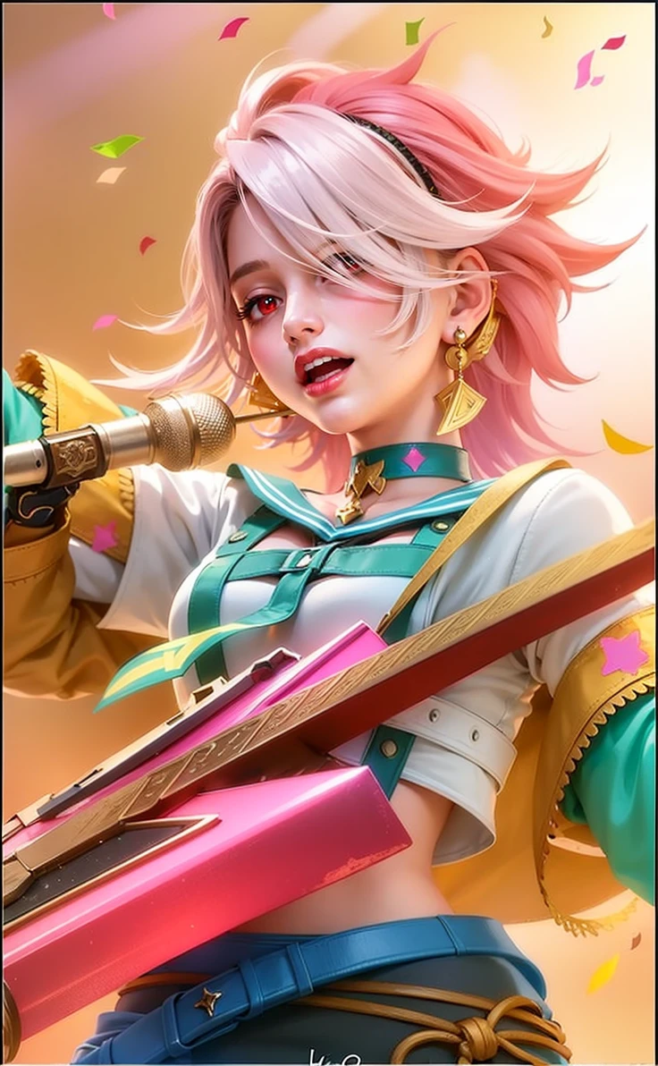 (female:1.2), 8k, ultra hd, ultra detailed texture, hyper realistic, masterpiece, detailed texture, detailed face, detailed skin, detailed lighting, (photorealistic:1.5), best quality, beautiful lighting, cinematic lighting, professional lighting, ultra highres, realistic, detailed hair, real hair, high quality, (realskin:1.5), extremely detailed, finely detail, ultra-detailed, 1girl, solo, elf, pointy ears, standing, demon horns, forehead protector, (red eyes:1.5), v-shapped eyebrow, lips, red lips, evil smile, nose, make up, pretty, beautiful, cute face, long hair, blue hair, high ponytail, large breasts, cleavage, armpit, navel, stomach, black armor, pauldrons, bare shoulders, shoulder armor, thigh high, sleevless, detached sleeves, breastplate, gauntlets, karina \(mobile legends\), depth of field, looking aways, white skin, skin tight, amazing pose, outdoors, glowing, dark view.
