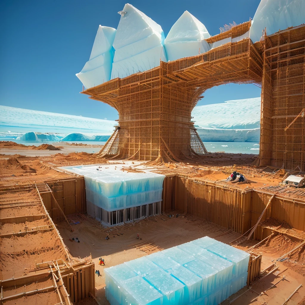 (Polar ice:1.5), (Science fiction:1.5), (Mars:1.5), (real:1.5), ((Highest quality)), ((masterpiece)), (detailed),
A quarter century has passed since the human migration plan began.。
Current status of the late immigration plan。
Newly, (development:1.5), Terraforming technology、
(New development and construction:1.8), It is being, (New Town:1.8)。