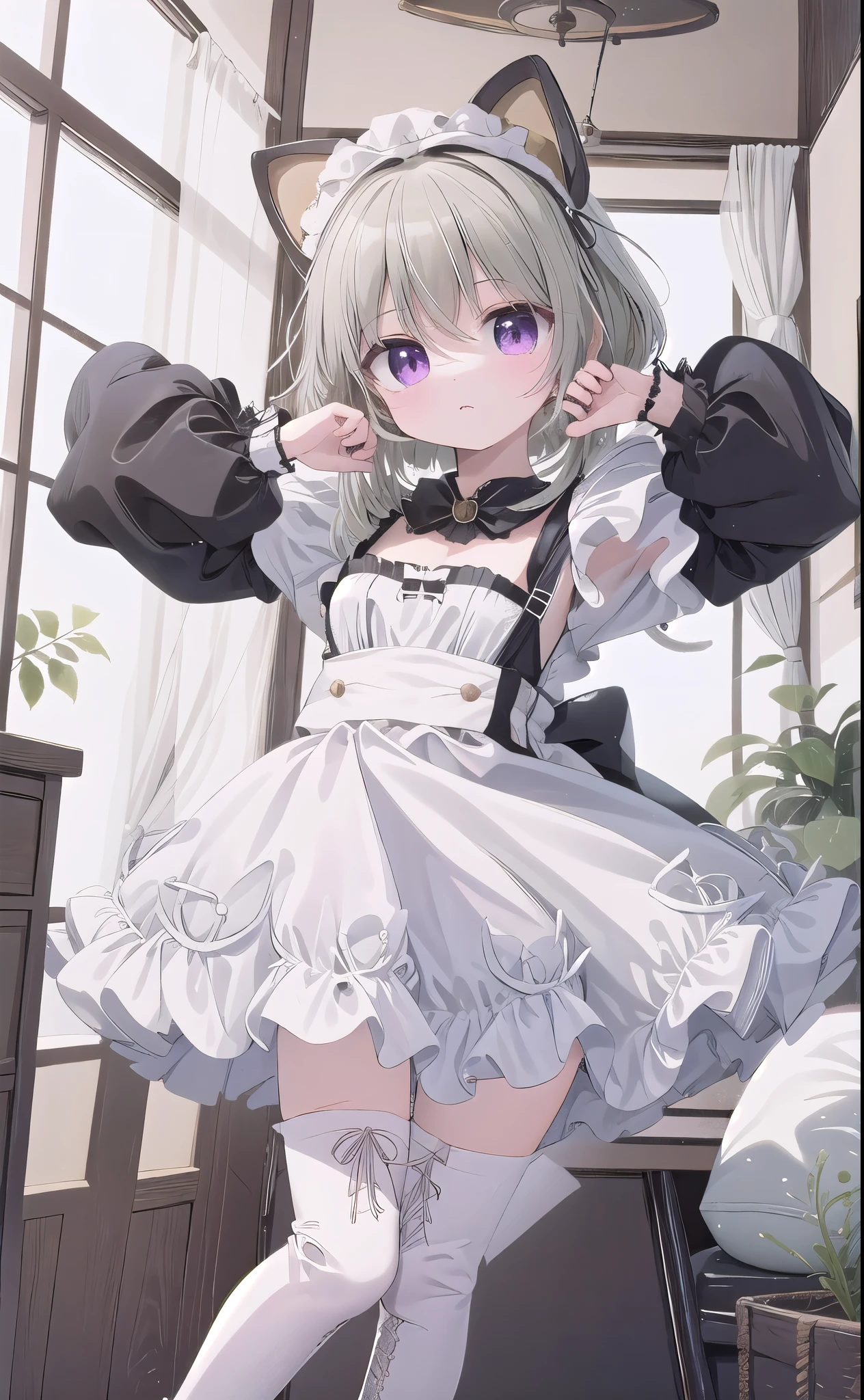 best quality，（Kawaii：1.1），（charming），（high resolution：1.2），Incredibly ridiculous resources：1.3，Incredibly beautiful illustrations，charming女性 ，Maid costume