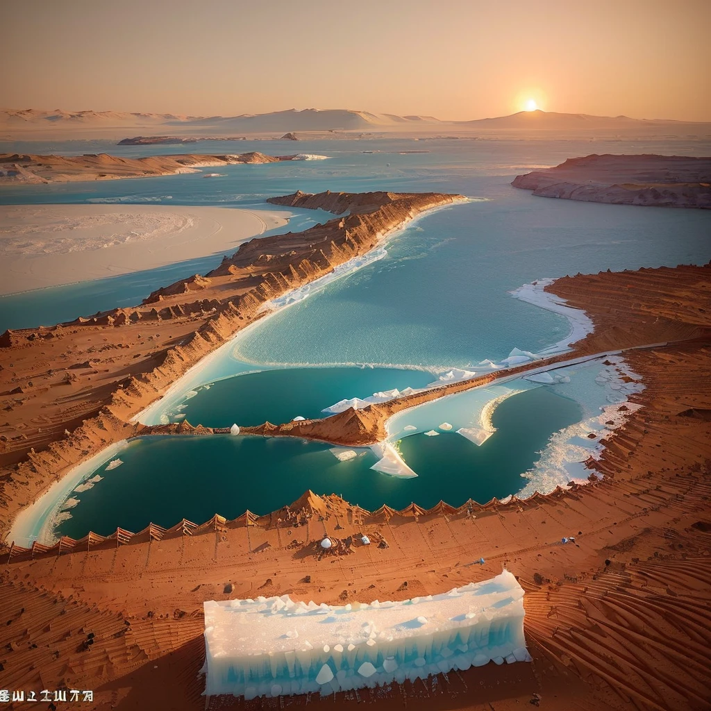 (Polar ice:1.5), (Science fiction:1.5), (Mars:1.5), (real:1.5), ((Highest quality)), ((masterpiece)), (detailed),
A quarter century has passed since the human migration plan began.。
Current status of the late immigration plan。
Newly, (development:1.5), Terraforming technology、
(New development and construction:1.8), It is being, (New Town:1.8)。
