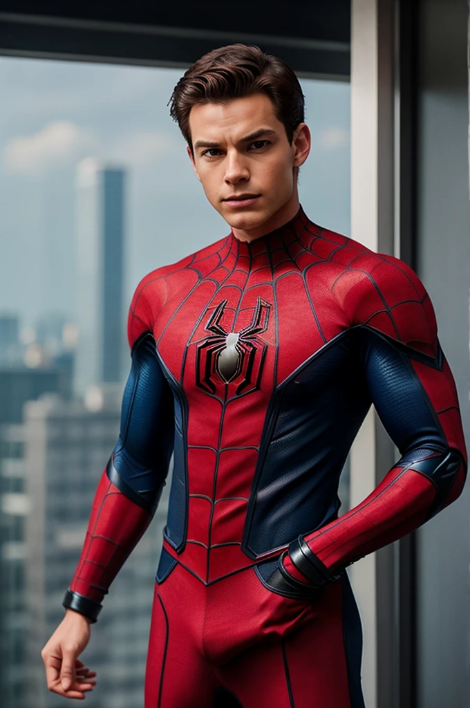 Beeping Spider-Man in red suit