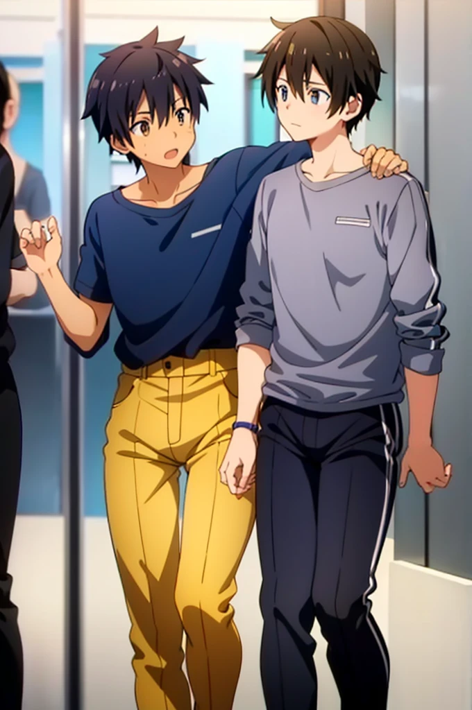 cool,,,Refreshing athletic guy,boy,2boys,charm,Slim figure,Japanese high school student style,,Casual clothes,,,Smooth,Skin texture,Functional beauty,youth,Vibrancy,The male protagonist,,,From friendship to love,,,For boys who like boys,,,The two boys are in love with each other.,,shine,Action,A love story for boys only,,,Sexual desire,,sexual excitement,,penis,,,,,Yaoi,,,,,Handsome Drama,Even if I resist, I am caressed,,,Breeze,A speck of dust,Natural light,face,hand,eye,Beautiful buttocks,blush,Biological precision,Super detailed,Punctuality,Male Focus,4K,8K,masterpiece,,Spiked Hair,Kirito,play,NSFW,,,