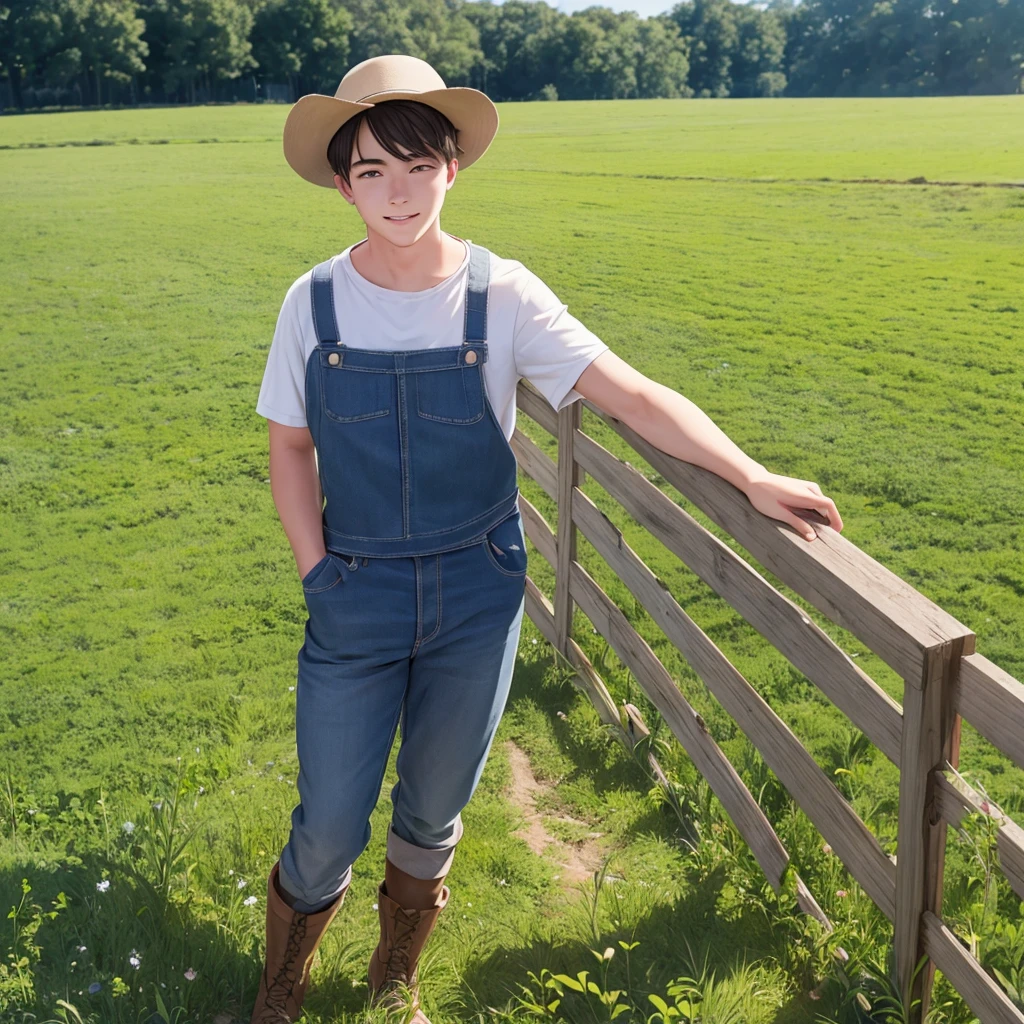Young farmer, 22 years old, good natured.