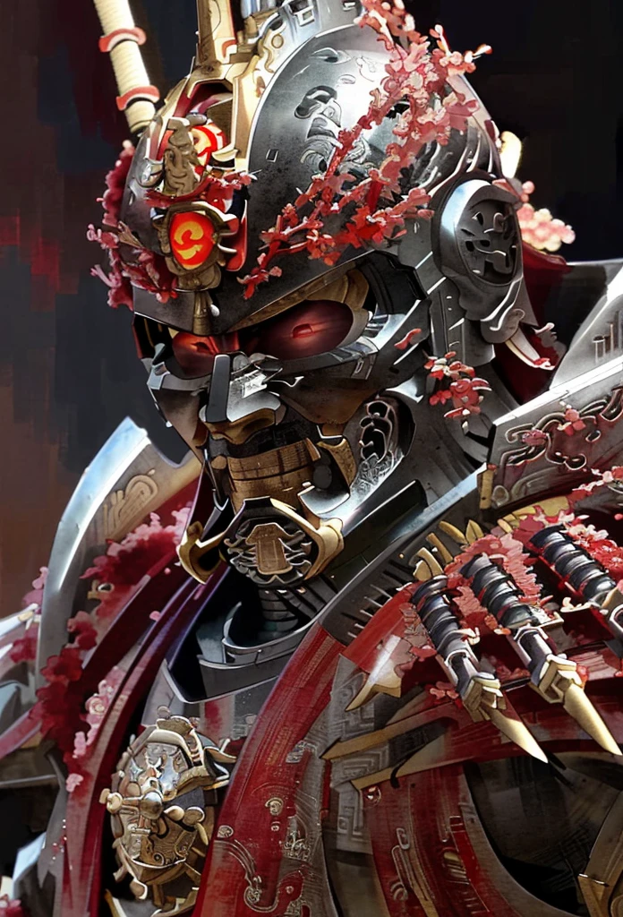 (Masterpiece, best quality: 1.2, traditional Chinese ink painting), (ancient general),  (male 35 years old), (big muscle body), (full golden armor), bright steel sword, more detail.