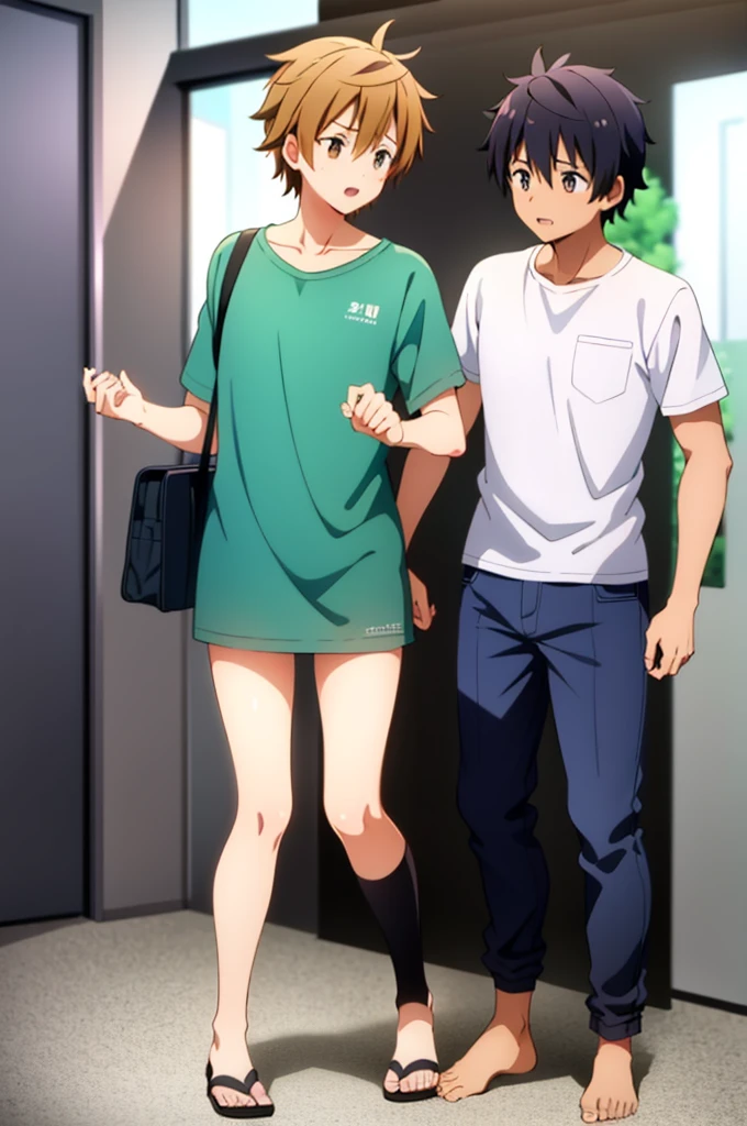 cool,,,Refreshing athletic guy,boy,2boys,charm,Slim figure,Japanese high school student style,,Casual clothes,,,Smooth,Skin texture,Functional beauty,youth,Vibrancy,The male protagonist,,,From friendship to love,,,To the boys I like,,,The two boys are in love with each other.,,shine,Action,A love story for boys only,,,Sexual desire,,sexual excitement,,?????,,,,,Yaoi,,,,,Handsome gay drama,,,Even if I resist, I am caressed,,,Breeze,A speck of dust,Natural light,face,hand,eye,Beautiful buttocks,blush,Biological precision,Super detailed,Punctuality,Male Focus,4K,8K,masterpiece,Weathering With You,,Spiked Hair, here_Yuuki and Kirito ,play,NSFW,,,