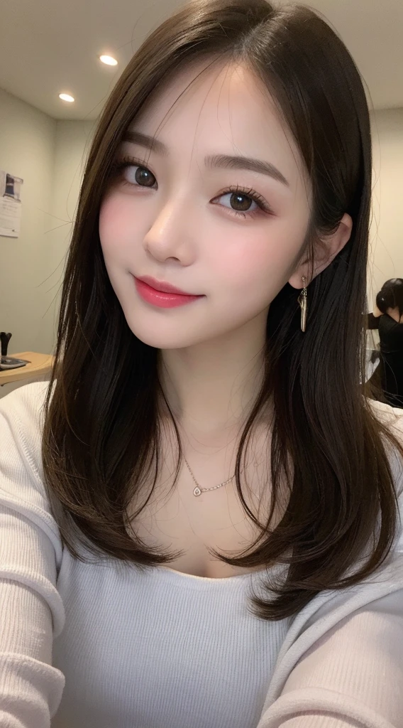 Take a profile photo, Highest quality, shape, Very detailed, finely, High resolution, 8k wallpaper, 完璧なダイナミックな構shape, Beautiful and exquisite,ランダムなcute髪,,Natural color lip、20-year-old girl、cute、Looking into the camera,Always blur the background,Perfect and beautiful face,Slim face and figure,Big eyes、Putting on gal makeup,Small face,Shooting from below、Blurred Background,Elegant feminine face、Cyberpunk Fashion、smile、Change pose randomly、Randomly change the shooting angle and position、One person、Cinderella、Real Photo、Raw photo、Real human skin,finely描かれた肌:1,4