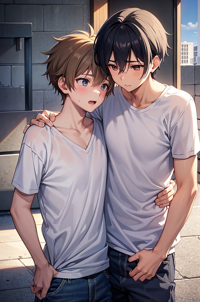cool,,,Refreshing athletic guy,boy,2boys,charm,Slim figure,Japanese high school student style,,Casual clothes,,,Smooth,Skin texture,Functional beauty,youth,Vibrancy,The male protagonist,,,From friendship to love,,,To the boys I like,,,The two boys are in love with each other.,,shine,Action,A love story for boys only,,,Sexual desire,,sexual excitement,,penis,,,,,Yaoi,,,,,Handsome gay drama,,,Even if I resist, I am caressed,,,Breeze,A speck of dust,Natural light,face,hand,eye,Beautiful buttocks,blush,Biological precision,Super detailed,Punctuality,Male Focus,4K,8K,masterpiece,Weathering With You,,Spiked Hair, here_yuuki＆Kirito&#39;s Two ,play,NSFW,,,