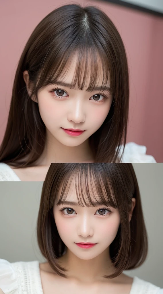 Take a profile photo, Highest quality, shape, Very detailed, finely, High resolution, 8k wallpaper, 完璧なダイナミックな構shape, Beautiful and exquisite,ランダムなcute髪,,Natural color lip、20-year-old girl、cute、Always blur the background,Perfect and beautiful face,Slim face and figure,Big eyes、Putting on gal makeup,Small face,Shooting from below、Blurred Background,Elegant feminine face、smile、Change pose randomly、Randomly change the shooting angle and position、One person、Cinderella、Real Photo、Raw photo、Real human skin,finely描かれた肌:1,4
