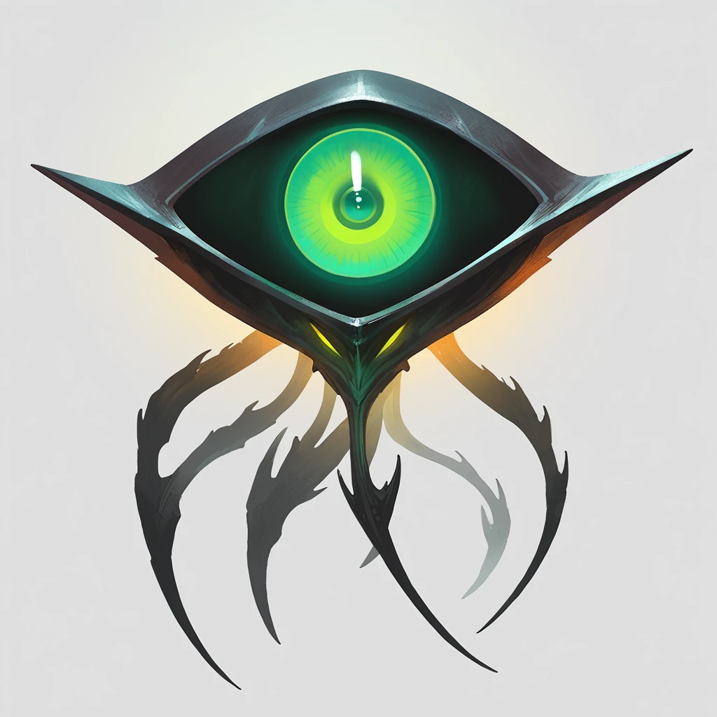 bizarre alien eye in concept art style