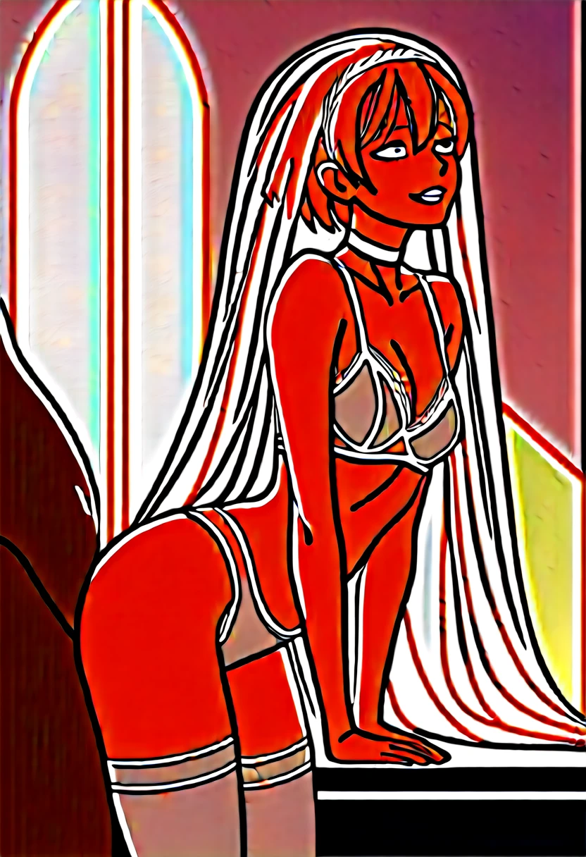 a father (he had been brainwashing by his second son,crossdressing,Sex with his second son every day, wear sexy Wedding lingerie,bride of his second son,have one's first night,,swear live as the wife of his second son for life) ,an empty abandoned church,in front of the confessional table