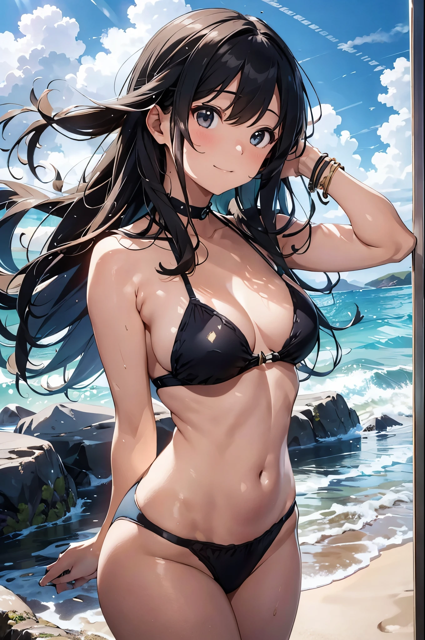 以下は2000文字of詳細なプロンプトです::
--- Very detailed, Realistic, high-resolution 4K image of a beautiful woman standing topless by the seaside. of woman is the main focus of the image, with every detail of her appearance meticulously depicted to emphasize her natural beauty and the artistic nature of the scene. She has been a long time, Flowing, Wavy hair cascading down the back, catching the sunlight and shimmering with natural highlights. 彼女of肌は日焼けしている, Give her health, Shining and contrasting beautifully with bright light, 彼女of後ろには澄み切った青空.
Her eyes are expressive and captivating, reflecting the joy and warmth of a perfect summer day. She's gentle, warm smile that exudes confidence and contentment, inviting viewers to share in the serene and blissful atmosphere of the seaside. Her facial features are soft and harmonious, 自然な優雅さが彼女of魅力をさらに引き立てる.
of woman is standing confidently topless, emphasizing her natural beauty and the freedom of the summer beach setting. 彼女of姿勢はリラックスしていながらも落ち着いています, embodying a sense of ease and grace. 彼女of肩は少し後ろに引かれている, and her arms hang naturally at her sides, 彼女of姿勢of自然な美しさをさらに引き立てている. of focus on her toplessness is tasteful and artistic, ensuring that the image remains elegant and sophisticated.
of background of the image features a stunning seaside landscape, With the clear blue sky stretching out endlessly, ふわふわof白い雲が点在. of gentle waves of the ocean lap at the shore, creating a soothing and rhythmic backdrop that complements the tranquility of the scene. of sandy beach extends into the distance, with the golden grains of sand sparkling in the sunlight.
In the distance, a few beachgoers can be seen enjoying the sun and sea, Energize a tranquil atmosphere. of overall atmosphere of the image is bright, warm, and summery, 喜びof気持ちを呼び起こす, relaxation, and . of