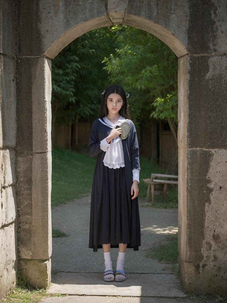 A shy girl named Elara lives in a world where everyone has a magical ability. She's the only one who doesn't seem to have any powers. But when a dangerous creature threatens her village, Elara discovers a hidden talent that could save them all. Will she be able to overcome her shyness and use her power to protect her community