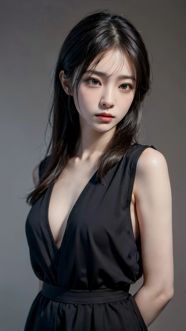 8K, raw photo, best quality, masterpiece:1.2), masterpiece, best quality, shame, very detailed, fine details, high resolution, 8K,wallpaper, Complete dynamic configuration,(Detailed high quality, realistic depiction of the eye:1.3)、 female、female has her arms behind her back, hands tied behind bacｋ,한 female가 바다의 요트 갑판에 쪼그리고 앉아 있다、female&#39;I see white panties、wearing a short-sleeved shirt、wearing a long skirt、female's whole body、female&#39;The whole body is facing forward.、２１Talent、beauty、I am a broadcaster.、Well-formed face、make your eyes even、Beautiful long black hair blowing wildly in the wind、fluttering bangs、Balanced and proportional build、beautiful bridge、fresh little face、beautiful scenery、