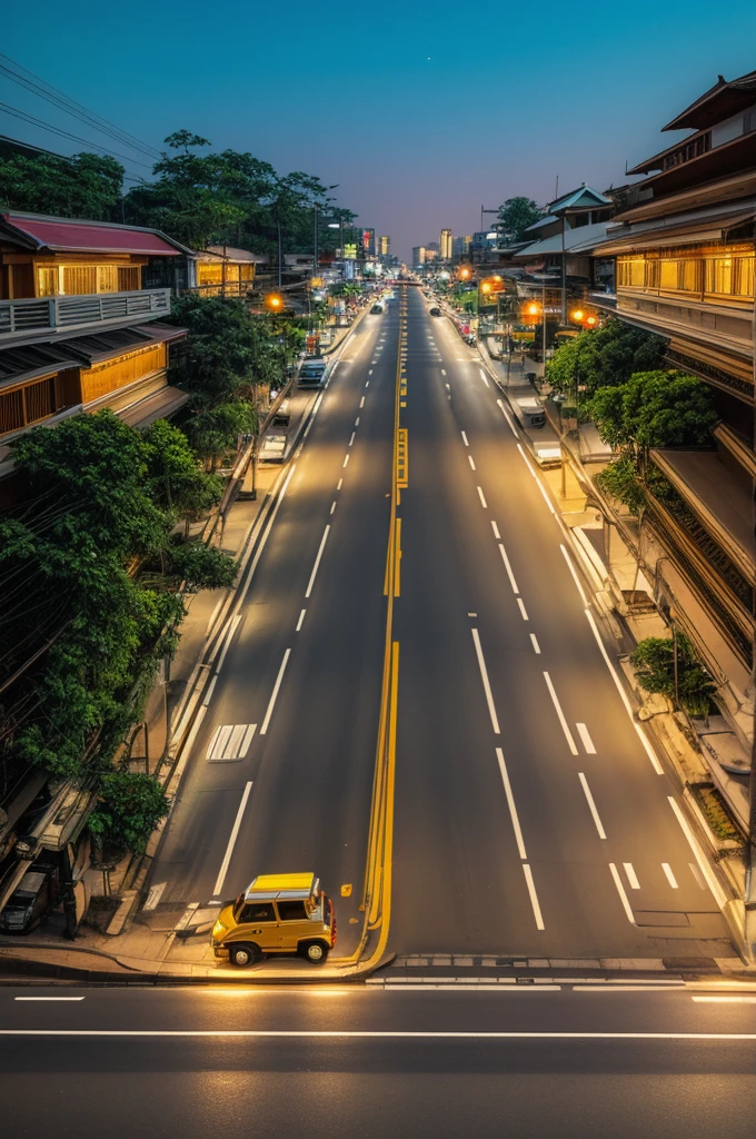 ((best quality)), ((Masterpiece)), (details), photorealistic,Sharp picture,Yaowarat Road in Thailand,Bangkok,street shop,Gold shop sign in Yaowarat,shop sign,There is a night light.,Night atmosphere,open road,Road in Yaowarat,Tuk tuk parked on the side of the road