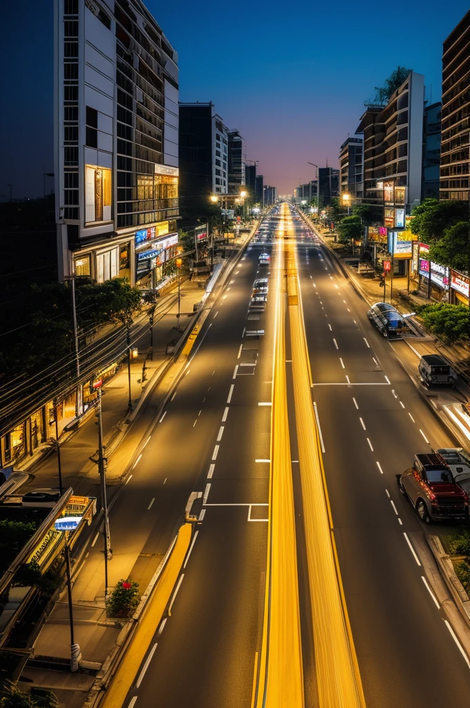 ((best quality)), ((Masterpiece)), (details), photorealistic,Sharp picture,Yaowarat Road in Thailand,Bangkok,street shop,Gold shop sign in Yaowarat,shop sign,There is a night light.,Night atmosphere,open road,Road in Yaowarat,Tuk tuk parked on the side of the road