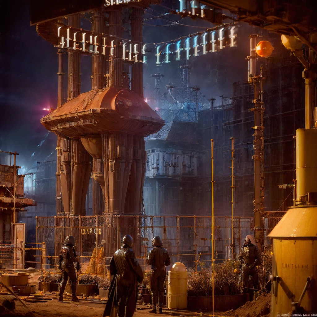 (Science fiction:2), (construction:1.5), (Town:1.8), (Blade Runner:1.3), (Mars:1.5), (real:1.5), ((Highest quality)), ((masterpiece)), (detailed),