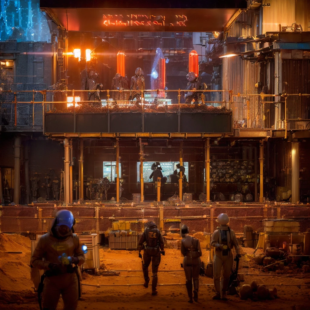 (Science fiction:2), (construction:1.5), (Town:1.8), (Blade Runner:1.3), (Mars:1.5), (real:1.5), ((Highest quality)), ((masterpiece)), (detailed),