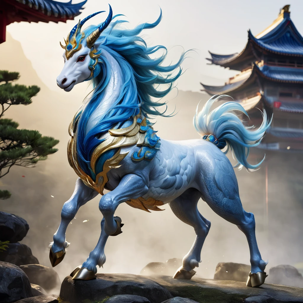 high resolution　high quality　Reality　Chinese legendary creatures　Kirin　