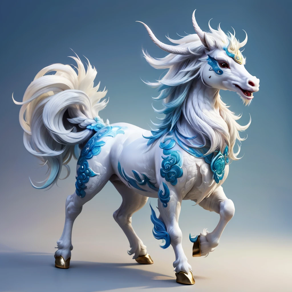 high resolution　high quality　Reality　Chinese legendary creatures　Kirin　