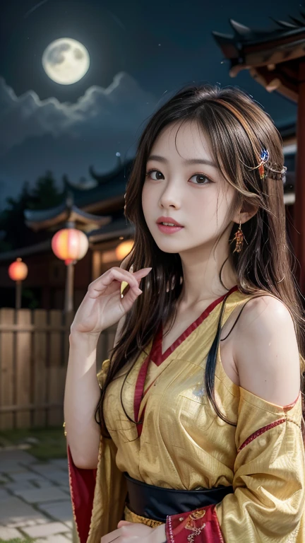 (8K, RAW Photos:1.2),Highest quality, Ultra-high resolution,Elevation,(Finely scattered splashes of color), (figure),(((1 Girl))),(Long Hair),(rain:0.9),(hair ornaments:1.4),Next to the girl is an ancient palace,Chinese clothing,(I focus),  ink painting,(Color splashes),colorful splashing,(((colorful))),(sketch:0.8), masterpiece,Highest quality, Beautifully drawn,very detailed,(Noise Reduction:0.6),[Splash Ink],((Ink Refraction)), (美しくdetailedな空),moon,very,detailed,(masterpiece, Highest quality, verydetailedな CG ユニティ 8K 壁紙,masterpiece, Highest quality, 超detailed),(Shining Licorice),