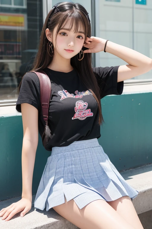 Cute Girls、high school girl、Idol、clear、mini skirt、See-through、sit